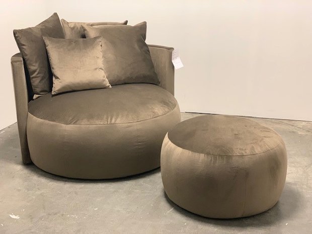 Passe Partout Pastille Lounge in stof LSB Velvet taupe