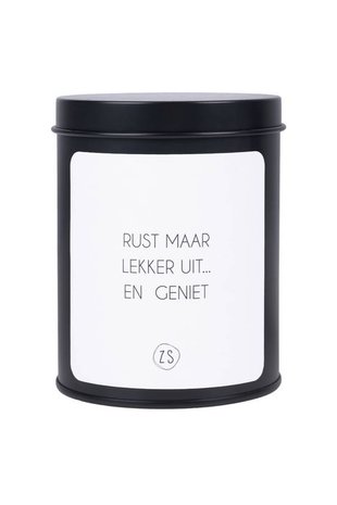 Zusss geurkaars in blik kruidig rust maar lekker uit 