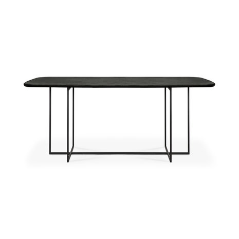 Ethnicraft Oak Arc black dining table 220
