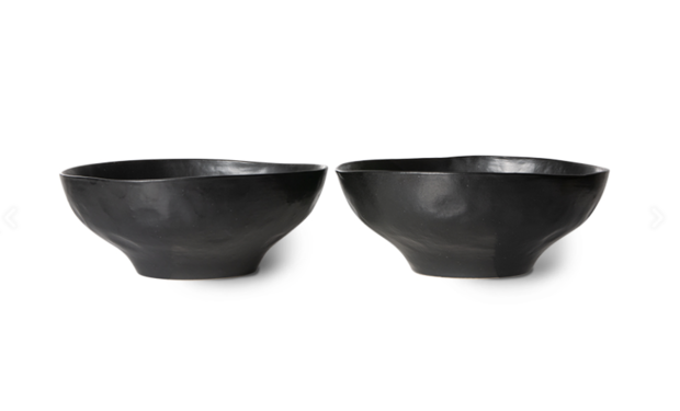 HKliving bold & basic ceramics: large bowl black 