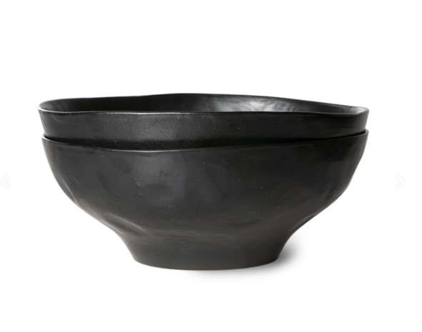 HKliving bold & basic ceramics: large bowl black 