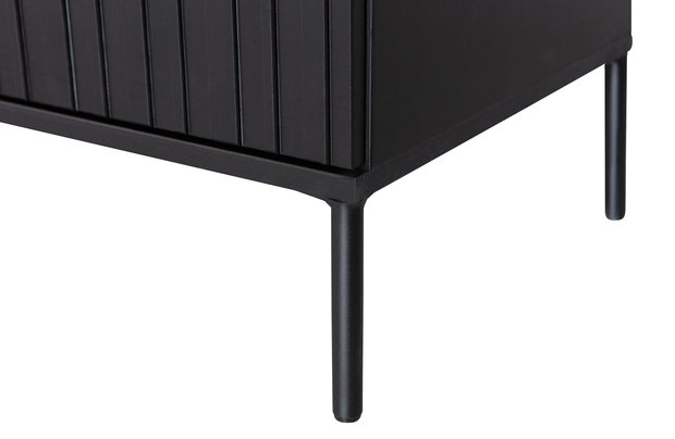 WOOOD Gravure tv meubel 150cm grenen zwart