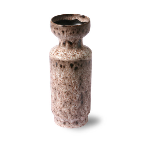HKliving Ceramic retro vase lava brown