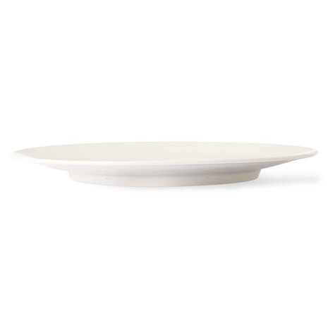 HKliving Kyoto ceramics: japanese large dinner plate white speckled