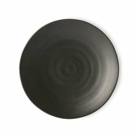 HKliving Kyoto ceramics: japanese dinner plate matt black