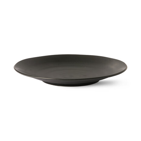 HKliving Kyoto ceramics: japanese dinner plate matt black