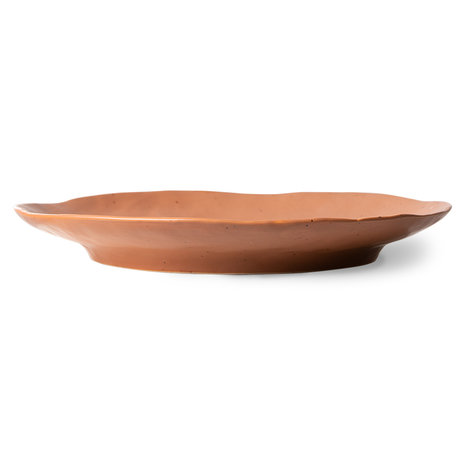 HKliving Bold & basic ceramics: side plate brown (set of 2)