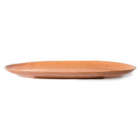 HKliving Bold & basic ceramics: serving tray brown
