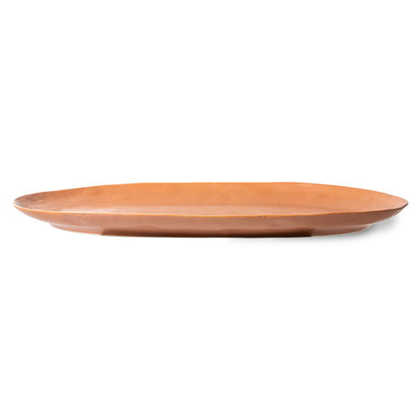HKLIVING Bold & basic ceramics: serving tray brown