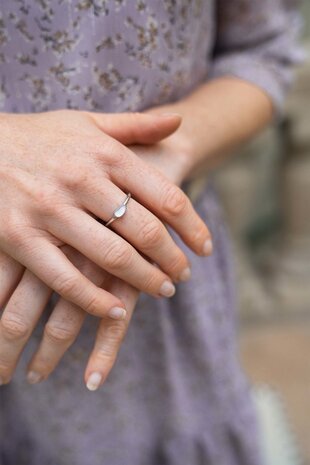 Zusss ring off white/zilver 