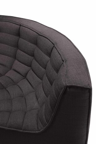 Ethnicraft N701 sofa - round corner - dark grey