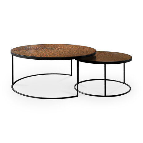 Bronze Copper Nesting coffee table set