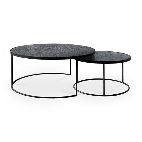 Ethnicraft Charcoal Nesting coffee table set