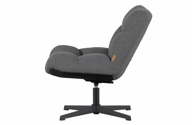 Woood Exclusive Vinny Draaifauteuil BoucLÉ Antraciet