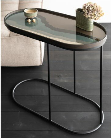 Ethnicraft Wabi sabi glass tray oblong 