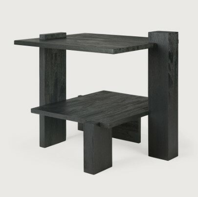 Ethnicraft Teak Abstract black side table