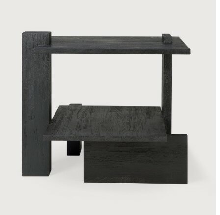 Ethnicraft Teak Abstract black side table