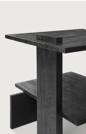 Ethnicraft Teak Abstract black side table