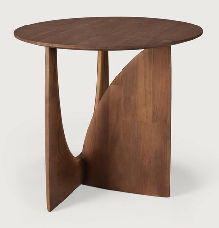 Ethnicraft Teak Geometric brown side table 