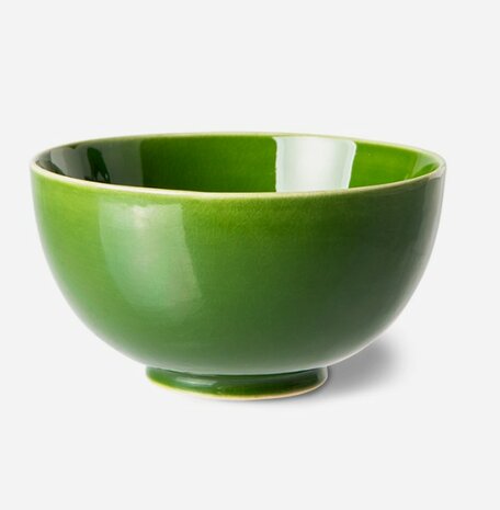 HK Living - The Emeralds: Glass Salad Bowl Green