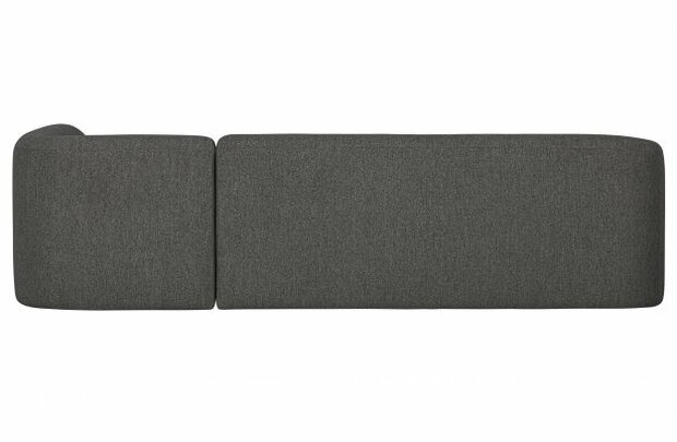 WOOOD Premium Sloping Hoekbank Rechts Grijs/Zwart Melange