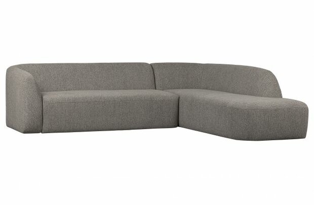 WOOOD Premium Sloping Hoekbank Rechts Grijs Melange