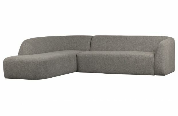 WOOOD Premium Sloping Hoekbank Links Grijs Melange