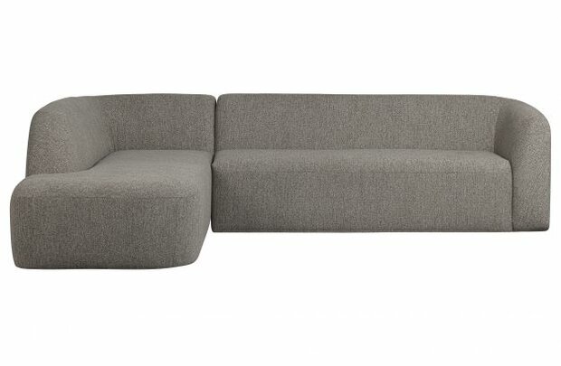 WOOOD Premium Sloping Hoekbank Links Grijs Melange