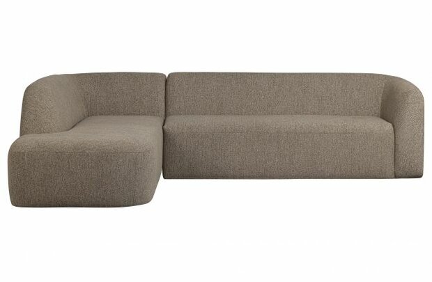 WOOOD Premium Sloping Hoekbank Links Lichtbruin Melange