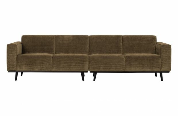 WOOOD Premium Statement 4-zits Bank 280 cm Platte Brede Rib Rock