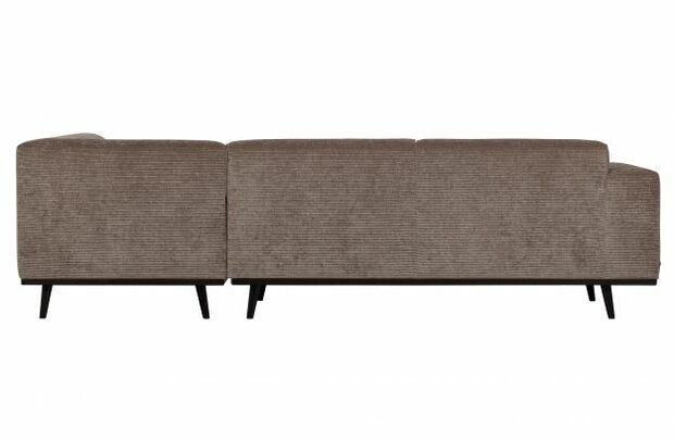 WOOOD Premium Statement Hoekbank Rechts Platte Brede Rib Taupe