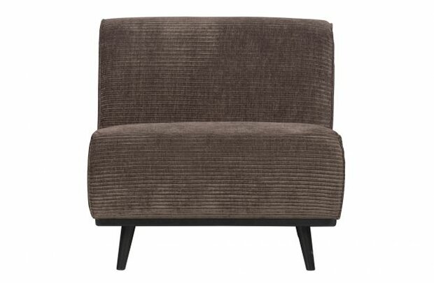 WOOOD Premium Statement 1-zits Element Brede Platte Rib Taupe