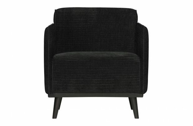 WOOOD Premium Statement Fauteuil Met Arm Brede Platte Rib Graphite
