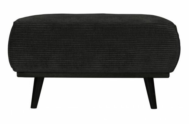 WOOOD Premium Statement Hocker Brede Platte Rib Graphite