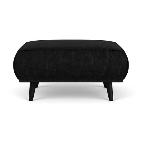 WOOOD Premium Statement Hocker Suedine Zwart