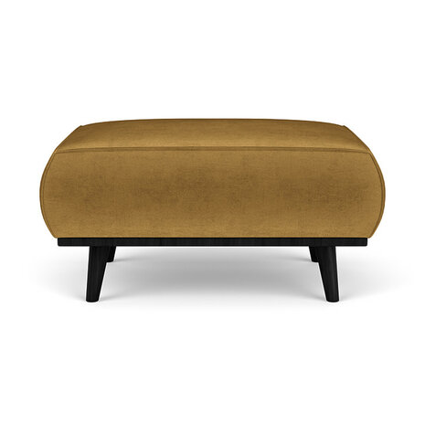 WOOOD Premium Statement Hocker Fluweel Honing Yellow