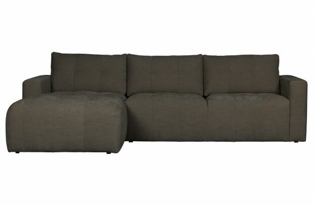 Vtwonen Bar Chaise Longue Geweven Stof Links Antraciet