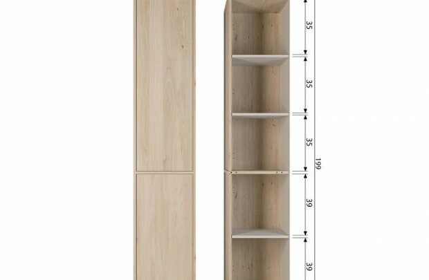 Vtwonen Modulair Bovenkast 40cm Eiken Naturel Mat [FSC]