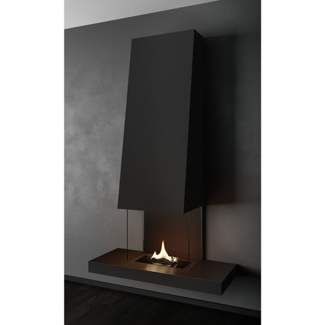 Tenderflame Raff schuin aflopende wandhaard black