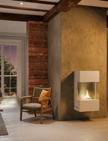 Tenderflame Indie 180 wandhaard white aluminium small