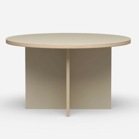 HKliving Dining table, cream, round 130cm 