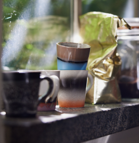 HKLIVING 70s ceramics espresso mugs funky (set of 4)