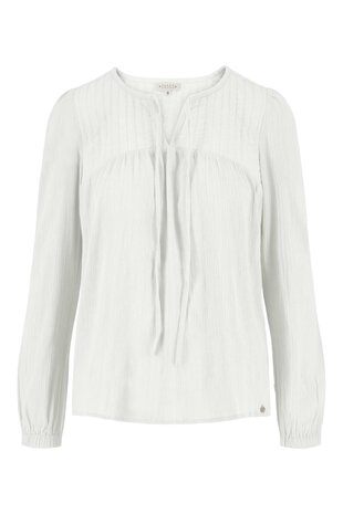 Zusss blouse met gewatterd detail off white 