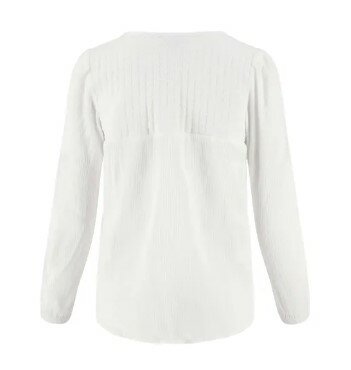 Zusss blouse met gewatteerd detail off white 