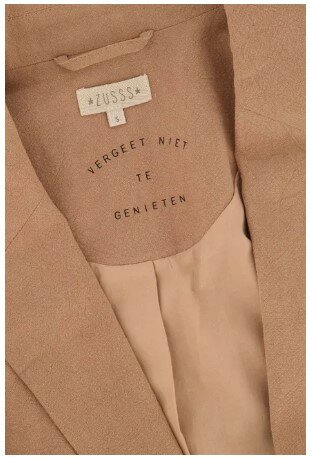 Zusss linnen blazer lichtbruin