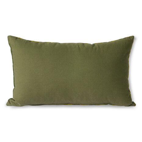 HKliving striped velvet cushion Green/Camo (30x50)