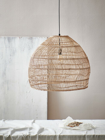 HKliving wicker hanging lamp ball natural m