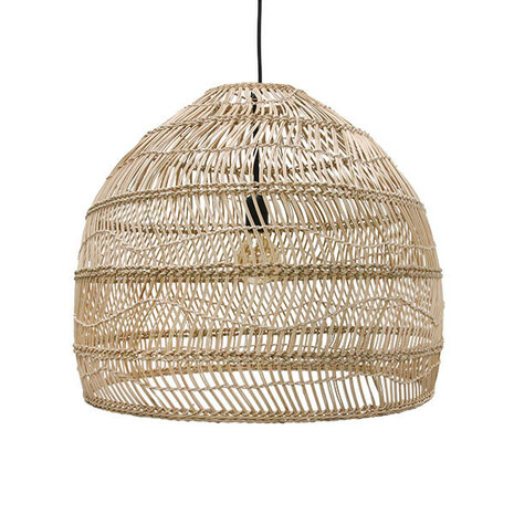 HKliving wicker hanging lamp ball natural m