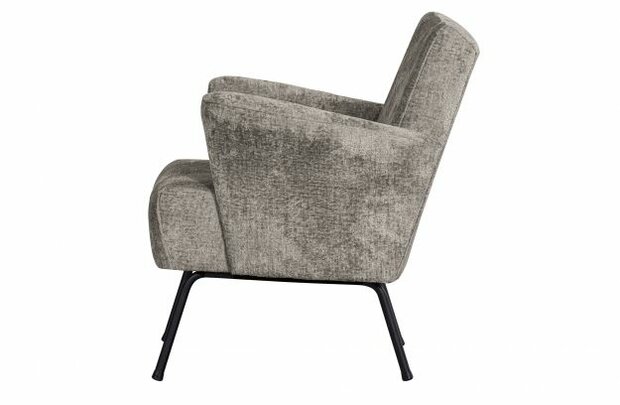 Bepurehome Muse Fauteuil Grof Geweven Stof Taupe