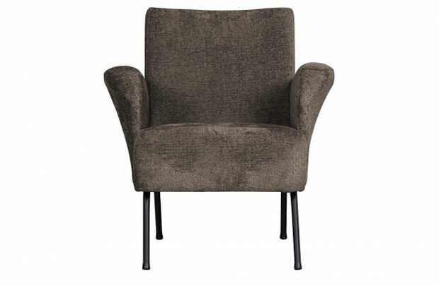 WOOOD Essentials Muse Fauteuil Grof Geweven Stof Grijs/Bruin